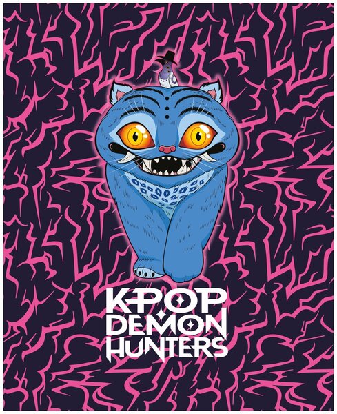 Detská coral fleece deka KPop Demon Hunters - motív Derpy Tiger - 130x160 cm