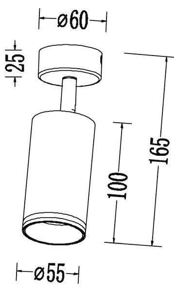 Bodové svietidlo Pipe Ring, 1x čierne kovové tienidlo, b