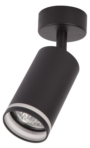 Bodové svietidlo Pipe Ring, 1x čierne kovové tienidlo, b