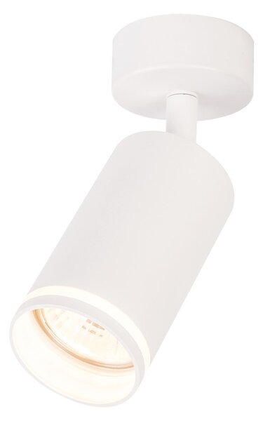 Bodové svietidlo Pipe Ring, 1x biele kovové tienidlo, w