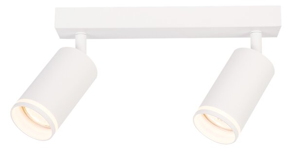 Bodové svietidlo Pipe Ring, 2x biele kovové tienidlo, w