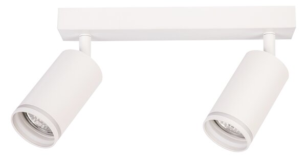 Bodové svietidlo Pipe Ring, 2x biele kovové tienidlo, w
