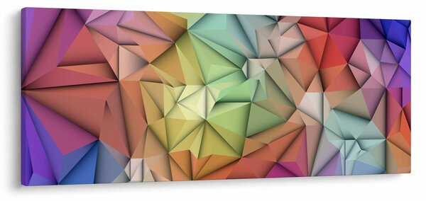 Obraz - Polygonálna abstrakcia (120x50 cm)