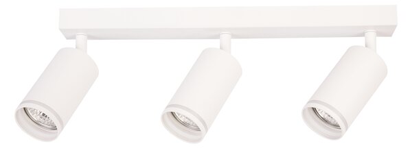Bodové svietidlo Pipe Ring, 3x biele kovové tienidlo, w