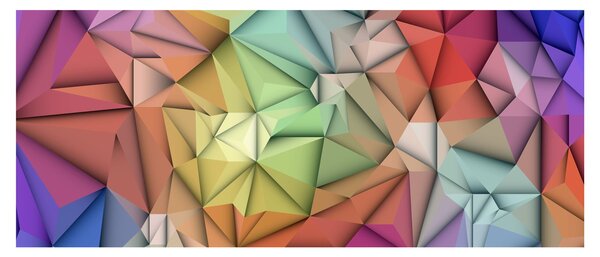Obraz - Polygonálna abstrakcia (120x50 cm)