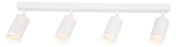 Bodové svietidlo Pipe Ring, 4x biele kovové tienidlo, w