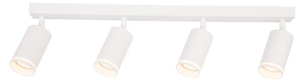 Bodové svietidlo Pipe Ring, 4x biele kovové tienidlo, w