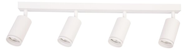 Bodové svietidlo Pipe Ring, 4x biele kovové tienidlo, w
