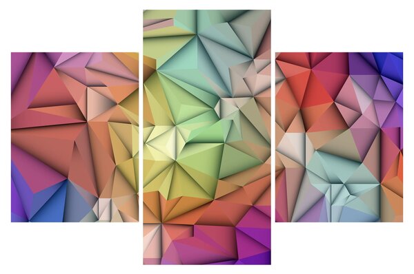 Obraz - Polygonálna abstrakcia (90x60 cm)