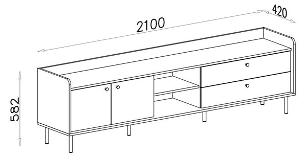 TV stolík GRANDE 210