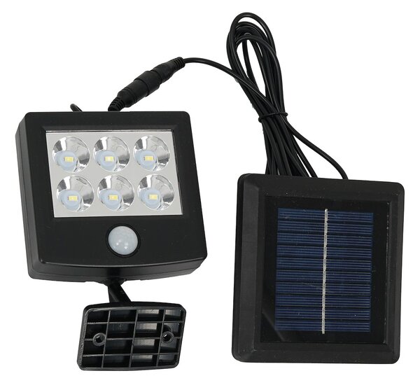 Exteriérové solárne LED svietidlo Depo, 1x LED 1,05w, čierna