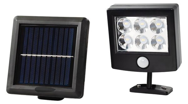 Exteriérové solárne LED svietidlo Depo, 1x LED 1,05w, čierna
