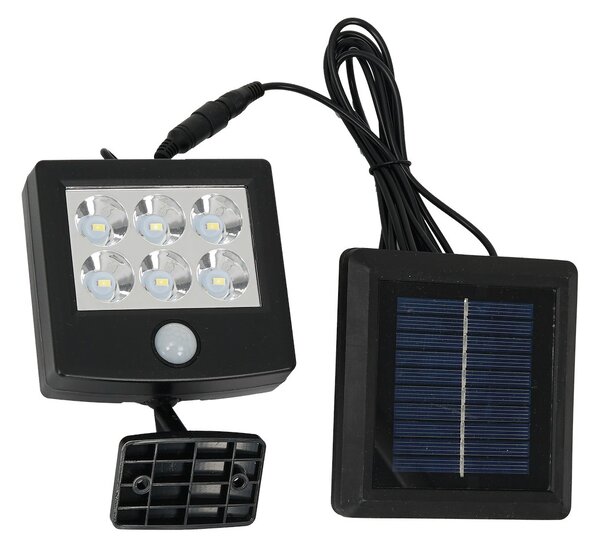 Exteriérové solárne LED svietidlo Depo, 1x LED 1,05w, čierna