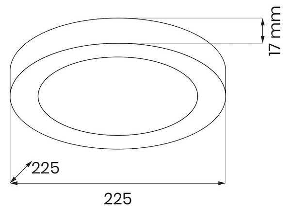 Stropné LED svietidlo Evora Round, 1x LED 18w, 3000-6000k, 3CCT, b