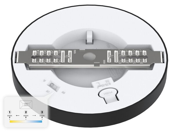Stropné LED svietidlo Evora Round, 1x LED 6w, 3000-6000k, 3CCT, b
