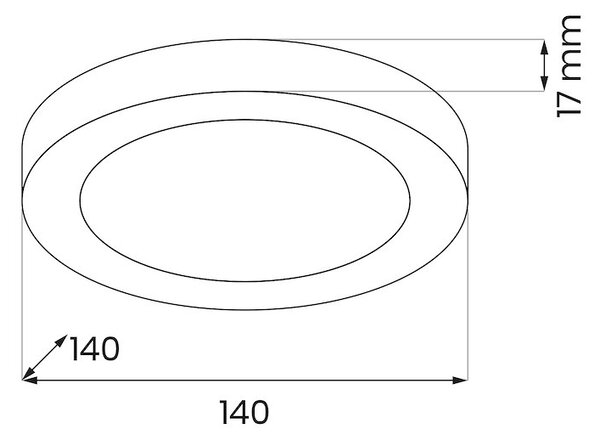 Stropné LED svietidlo Evora Round, 1x LED 6w, 3000-6000k, 3CCT, b