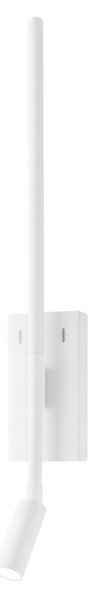 Nástenné svietidlo Torch, 1x biele kovové tienidlo + 1x LED 3w, w