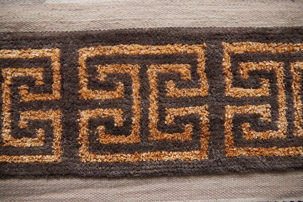 Diamond Carpets India , Ručne viazaný kusový koberec Dante DESP P90 Marble Gold, 80x150, béžová, obývacia izba