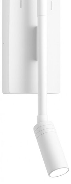 Nástenné svietidlo Torch, 1x biele kovové tienidlo + 1x LED 3w, w