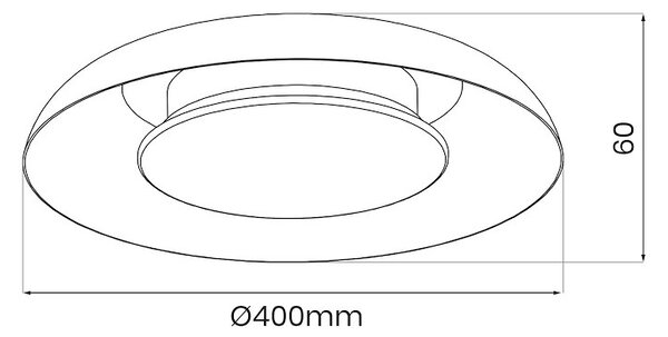 Stropné LED svietidlo Piattino, 1x LED 30w, 3000-6000k, w