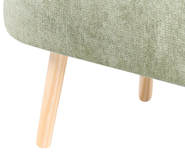 Lavička zelená ženilkové čalúnenie nohy z borovicového dreva s úložným priestorom spálňa obývacia izba