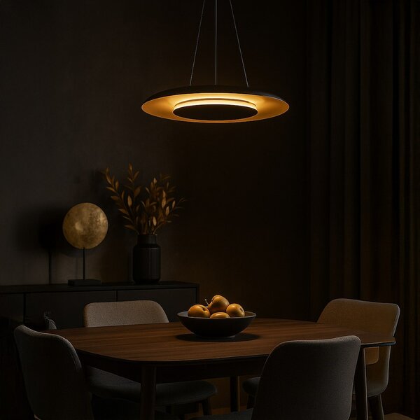 Závesné LED svietidlo Piattino, 1x LED 30w, 3000-6000k, b/g