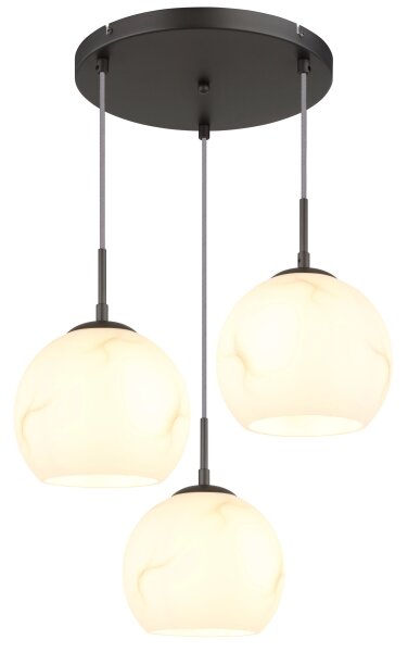 Globo 15999M-3HR - Závesný luster na lankách RAGUSA 3xE27/60W/230V pr. 42,5 cm