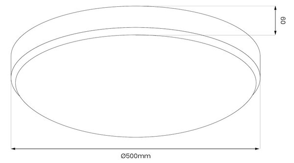 Stropné LED svietidlo Maya, 1x LED 36w, 4000k, ch