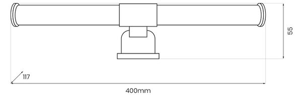 Nástenné LED svietidlo Apa, 1x LED 6w, 3000k, b