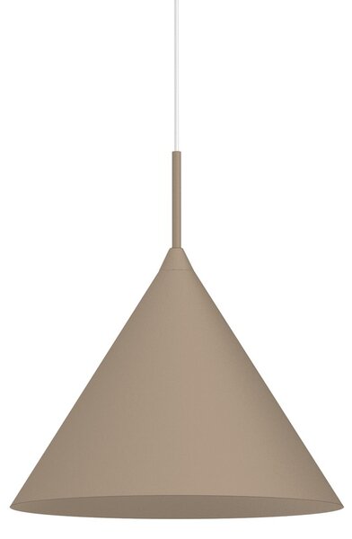 Závesné svietidlo Capital, 1x tmavobéžové kovové tienidlo, (fi 32cm), be