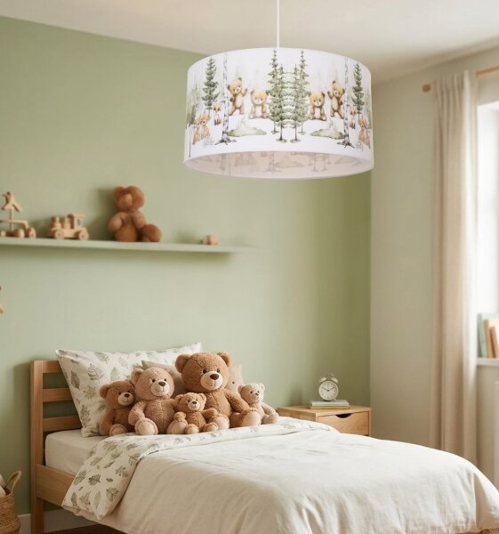 Detský luster KIDS ROOM 1xE27/60W/230V, priemer 40 cm, motív zvieratiek