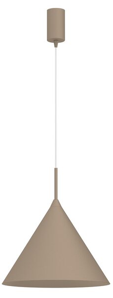 Závesné svietidlo Capital, 1x tmavobéžové kovové tienidlo, (fi 32cm), be
