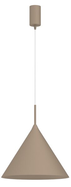 Závesné svietidlo Capital, 1x tmavobéžové kovové tienidlo, (fi 32cm), be