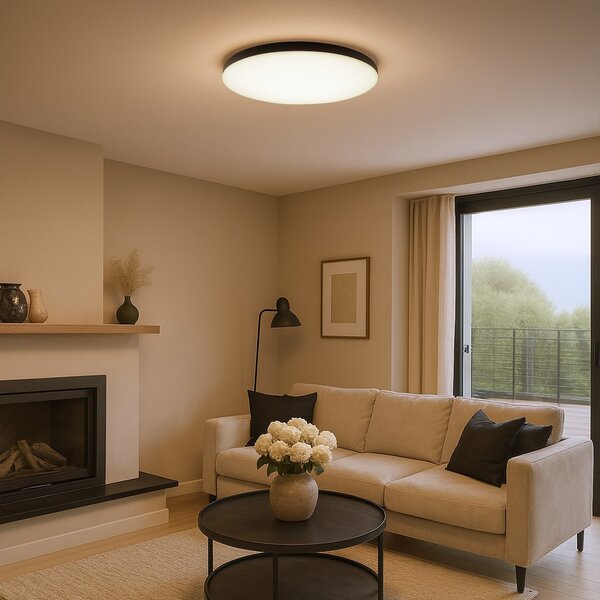 Stropné LED svietidlo Siena, 1x LED 80w, 3000-6000k, 3CCT, b, s ovládačom