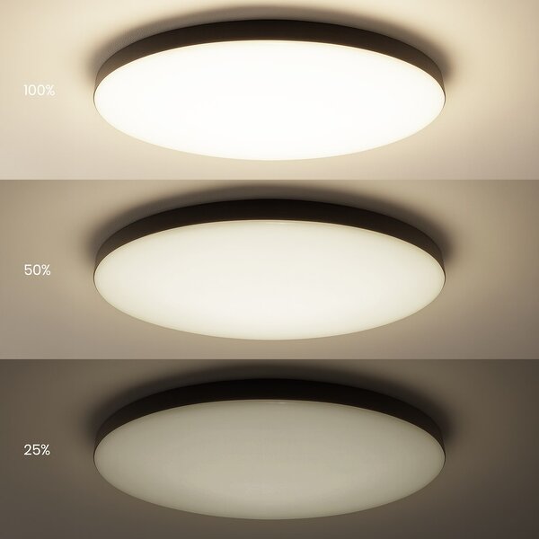 Stropné LED svietidlo Siena, 1x LED 80w, 3000-6000k, 3CCT, b, s ovládačom