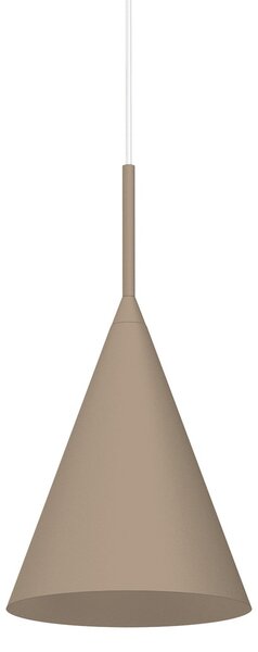 Závesné svietidlo Capital, 1x tmavobéžové kovové tienidlo, (fi 17cm), be