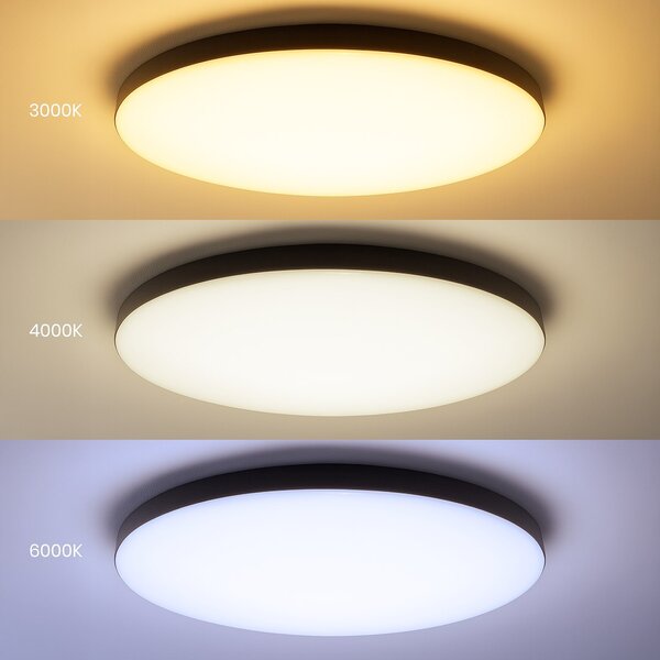 Stropné LED svietidlo Siena, 1x LED 80w, 3000-6000k, 3CCT, b, s ovládačom