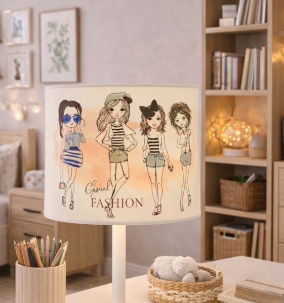 Detská stolná lampa GIRLS VIBES 1xE27/60W/230V pr. 18 cm pre dievčatá