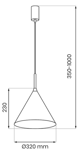 Závesné svietidlo Capital, 1x tmavobéžové kovové tienidlo, (fi 32cm), be