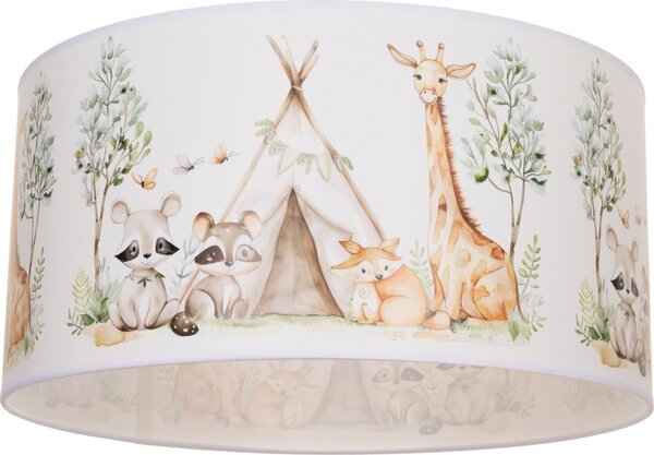 Detské stropné svietidlo KIDS ROOM 1xE27/60W/230V pr. 40 cm zvieratká
