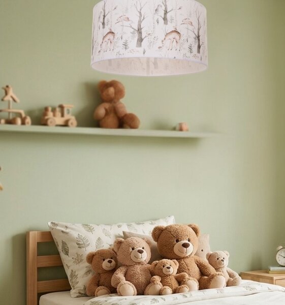Detské stropné svietidlo KIDS ROOM, 1x E27/60W/230V, priemer 40 cm, motív zvieratiek
