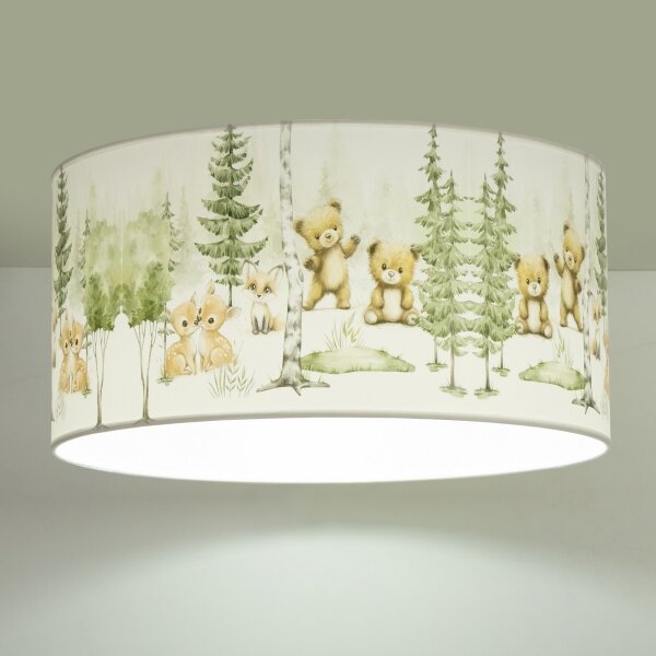 Detské stropné svietidlo KIDS ROOM 1xE27/60W/230V priemer 40 cm zvieratká