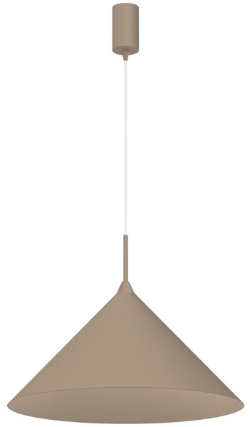 Závesné svietidlo Capital, 1x tmavobéžové kovové tienidlo, (fi 46cm), be