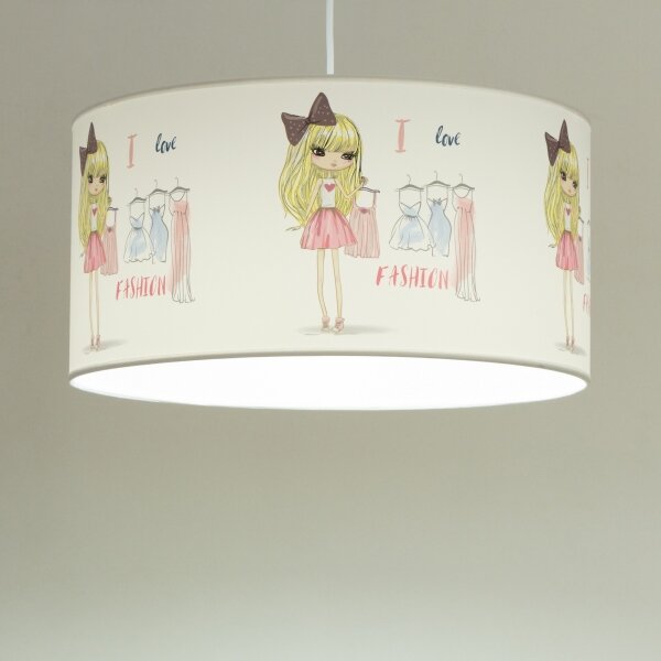 Detský luster GIRLS VIBES 1xE27/60W/230V priemer 40 cm Milujem módu