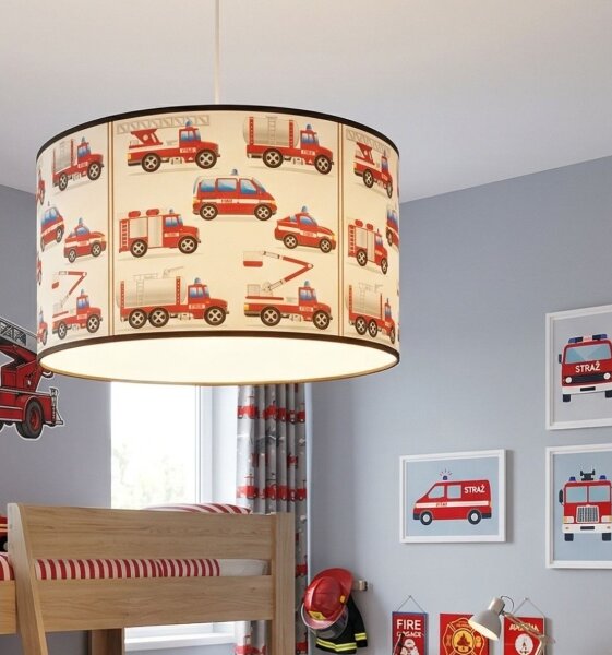 Detský luster KIDS ROOM 1xE27/60W/230V pr. 40 cm hasiči