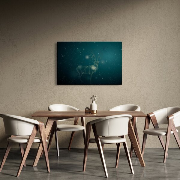 Obraz - Magický jeleň v noci (90x60 cm)
