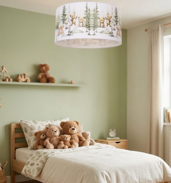 Detské stropné svietidlo KIDS ROOM 1xE27/60W/230V priemer 40 cm zvieratká