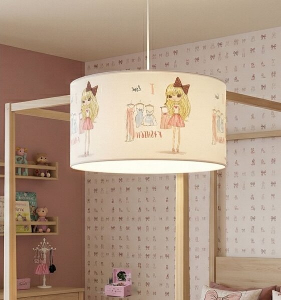 Detský luster GIRLS VIBES 1xE27/60W/230V priemer 40 cm Milujem módu