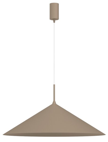 Závesné svietidlo Capital, 1x tmavobéžové kovové tienidlo, (fi 60cm), be
