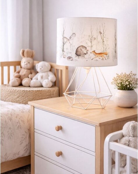 Detská stolná lampa KIDS ROOM 1xE27/60W/230V, priemer 18 cm, zvieratká
